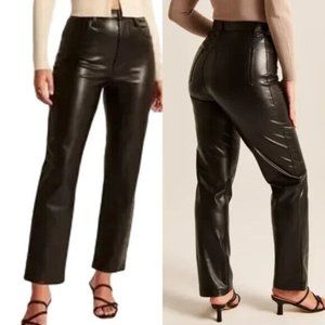 Abercrombie & Fitch Faux Leather 90s Straight Ultra High Rise Jeans 30 / 10S